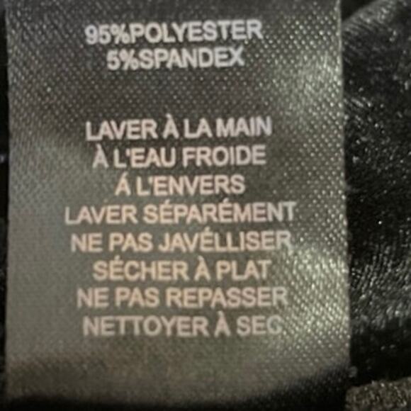 Design Lab Black Velvet Velour High Waist Stretch Ankle Cropped Pants Leggings S - Picture 6 of 6